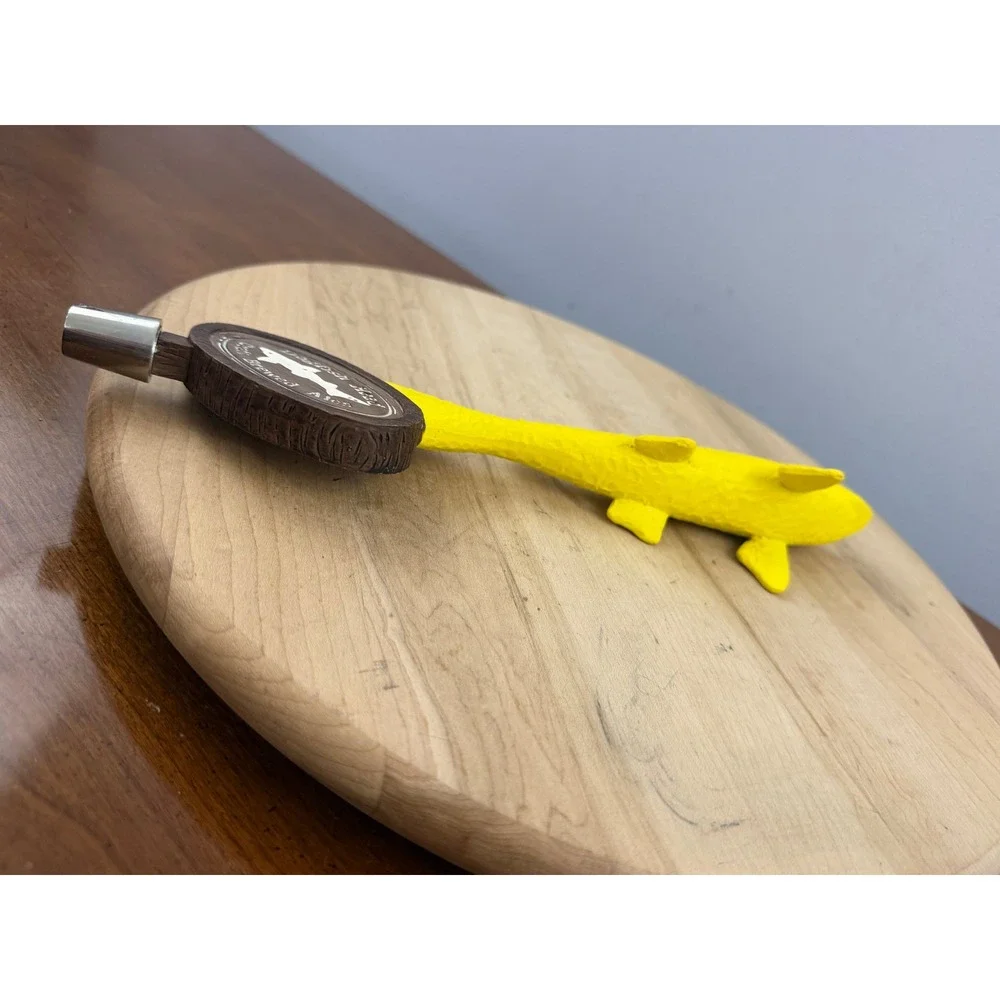 Dogfish Head Craft Brewed Ales Yellow Shark Beer Tap Handle 3D‎ Figural Fish